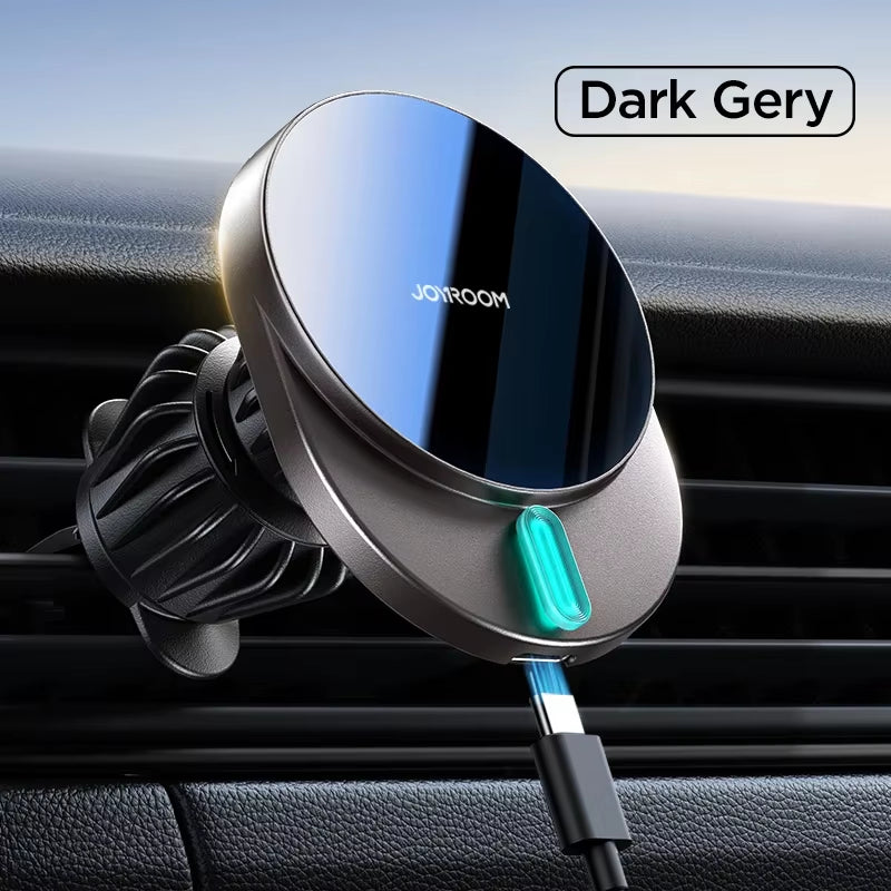 Magnetic Car Phone Holder 15W Fast Wireless Charging Car Charger Phone Mount Air Vent Car Holder Mount for Iphone 16-12