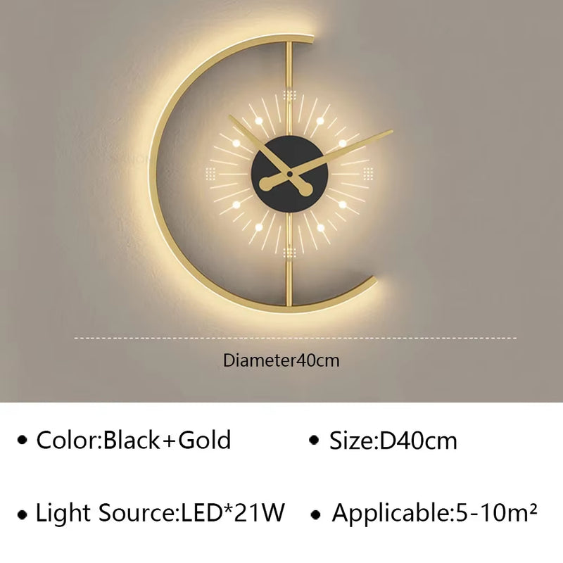 Modern LED Wall Lamp for Bedroom Bedside Living Room Entryway Wall Clock Art Sconce Indoor Home Decoratioan Light Fixture Luster