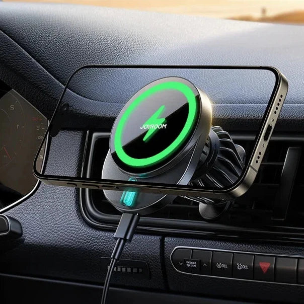 Magnetic Car Phone Holder 15W Fast Wireless Charging Car Charger Phone Mount Air Vent Car Holder Mount for Iphone 16-12