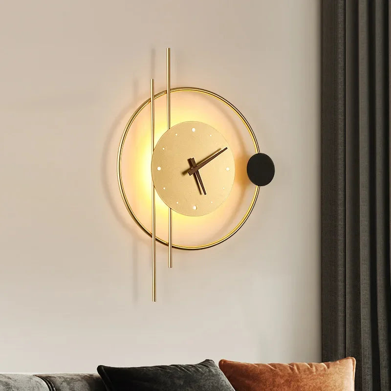 Modern LED Wall Lamp for Bedroom Bedside Living Room Entryway Wall Clock Art Sconce Indoor Home Decoratioan Light Fixture Luster