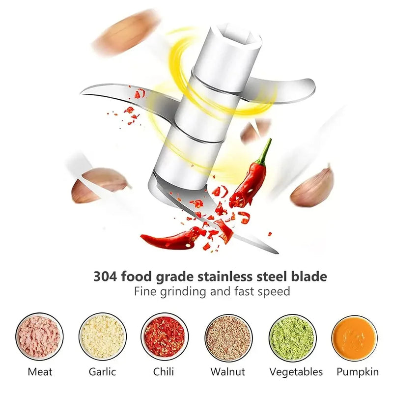 250Ml Electric Garlic Chopper Meat Grinder Garlic Masher Machine Sturdy Durable Crushed Ginger Vegetable Crusher Kitchen Tool