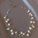 French Style Light Luxury Elegant Niche Design Pearl Multi-Layer Pendant Necklace Fashion Women Sweet Jewelry Accessories
