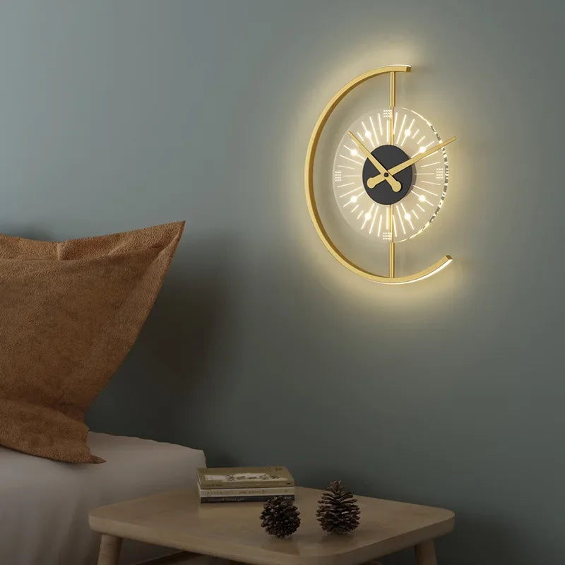 Modern LED Wall Lamp for Bedroom Bedside Living Room Entryway Wall Clock Art Sconce Indoor Home Decoratioan Light Fixture Luster