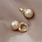 Fashion Simulated Pearl Drop Stud Earrings for Women OL Simple round Ear Ring Girl Gifts Bijoux Party Wedding Bridal Jewelry