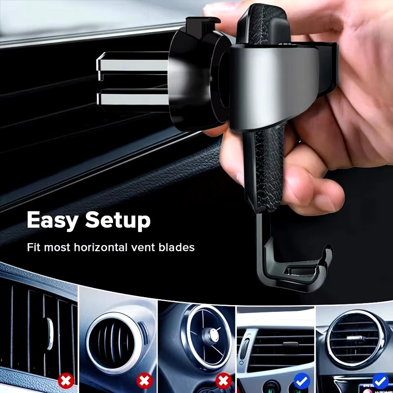 Universal Gravity Auto Phone Holder Car Air Vent Clip Mount Mobile Phone Holder Cellphone Stand Support for Iphone 14 for Xiaomi